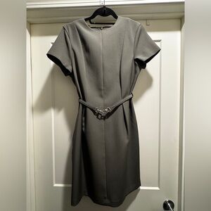 Simple H&M Army Green Belted Dress